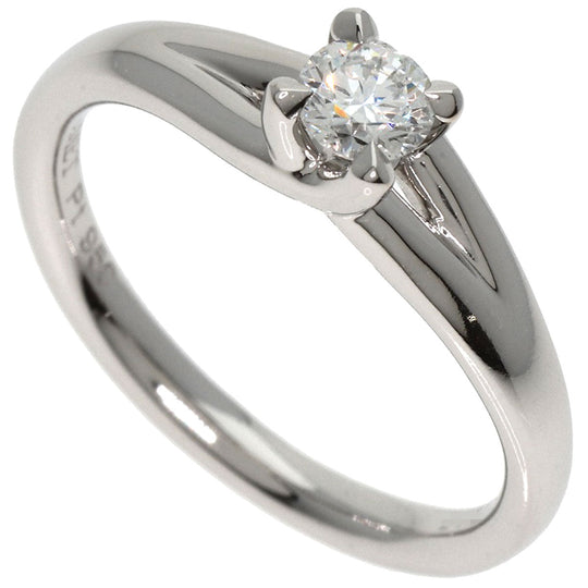 Chaumet Ring PT950 Silver Lien Solitaire Diamond