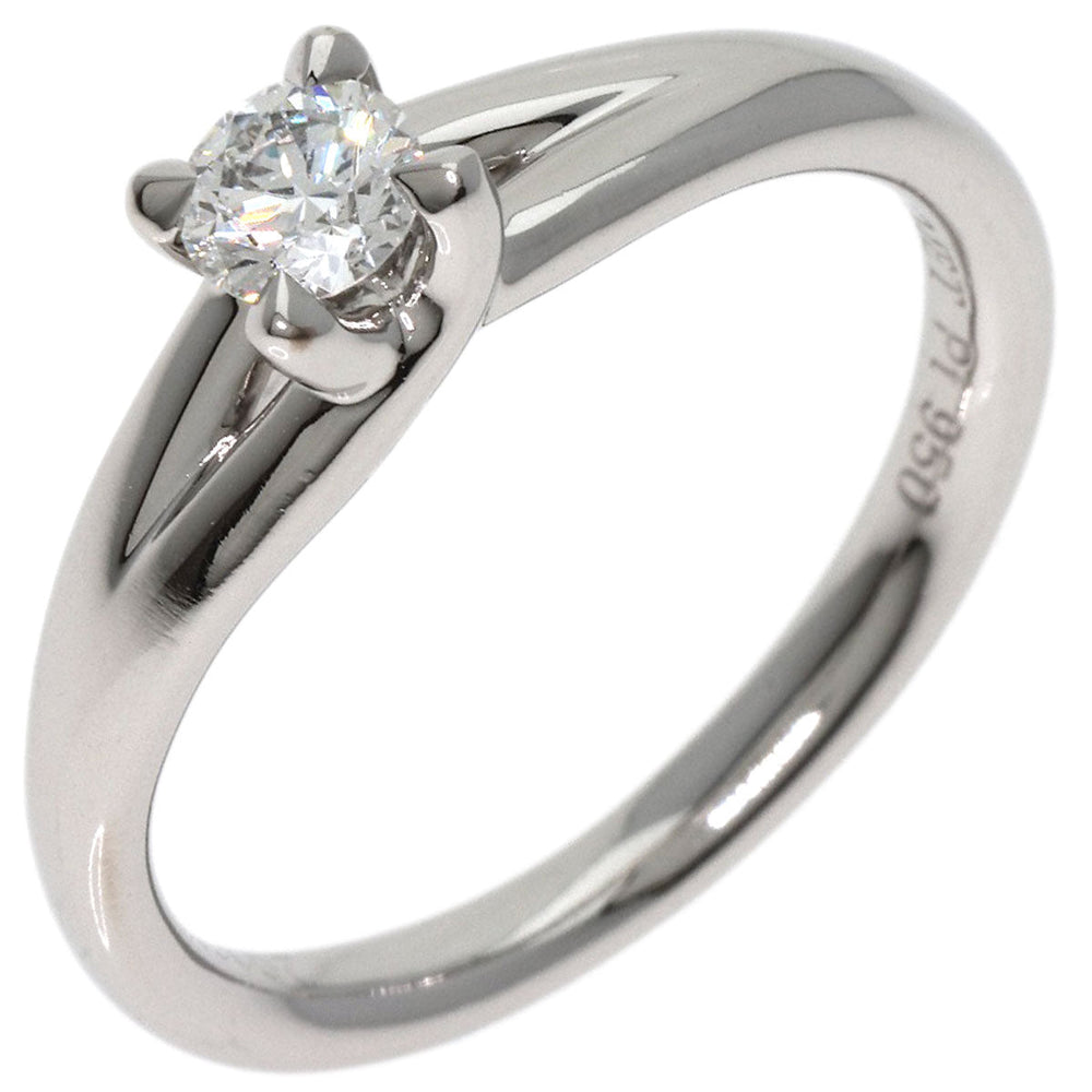 Chaumet Ring PT950 Silver Lien Solitaire Diamond