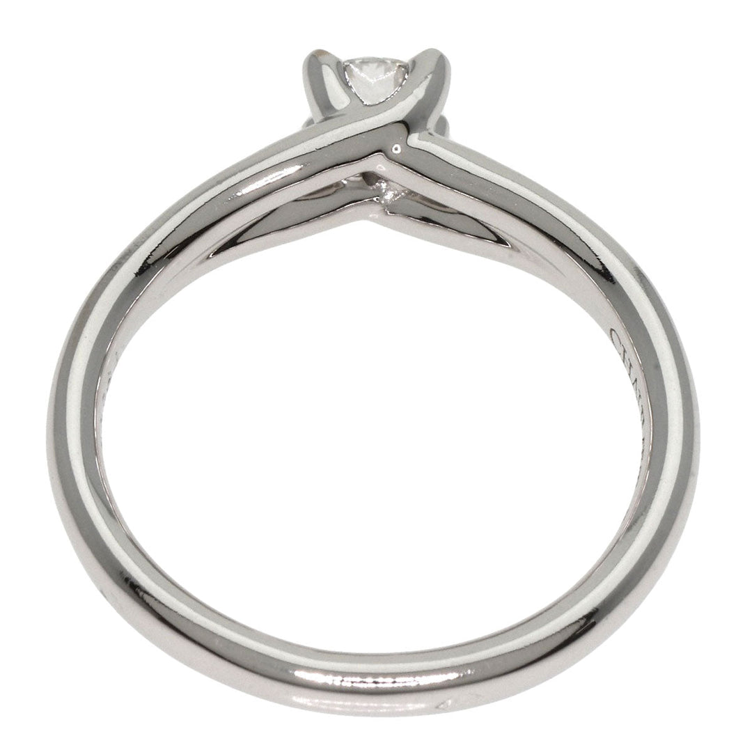 Chaumet Ring PT950 Silver Lien Solitaire Diamond
