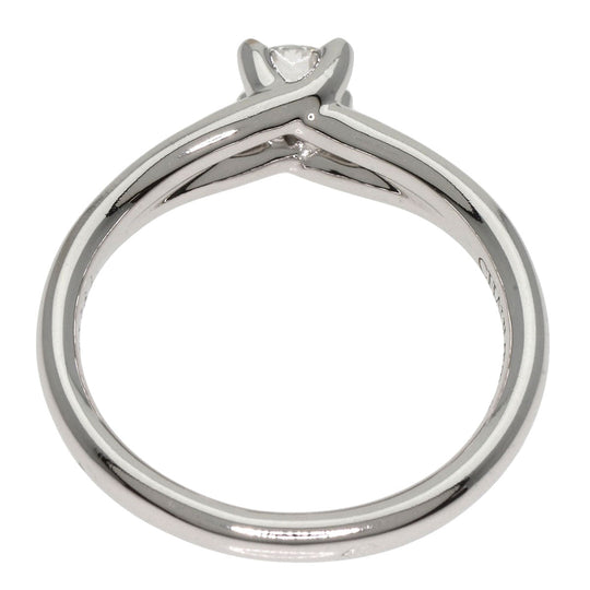 Chaumet Ring PT950 Silver Lien Solitaire Diamond