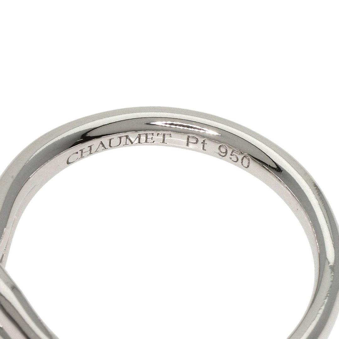 Chaumet Ring PT950 Silver Lien Solitaire Diamond