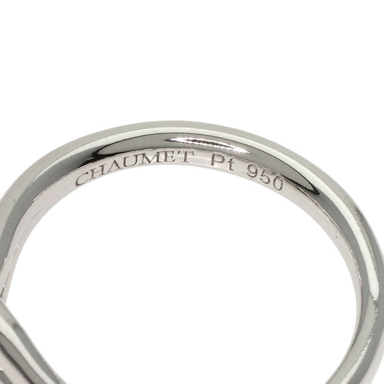 Chaumet Ring PT950 Silver Lien Solitaire Diamond