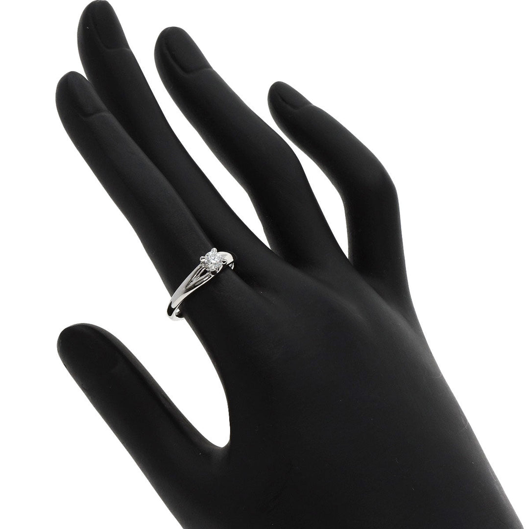 Chaumet Ring PT950 Silver Lien Solitaire Diamond