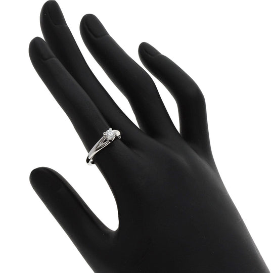 Chaumet Ring PT950 Silver Lien Solitaire Diamond
