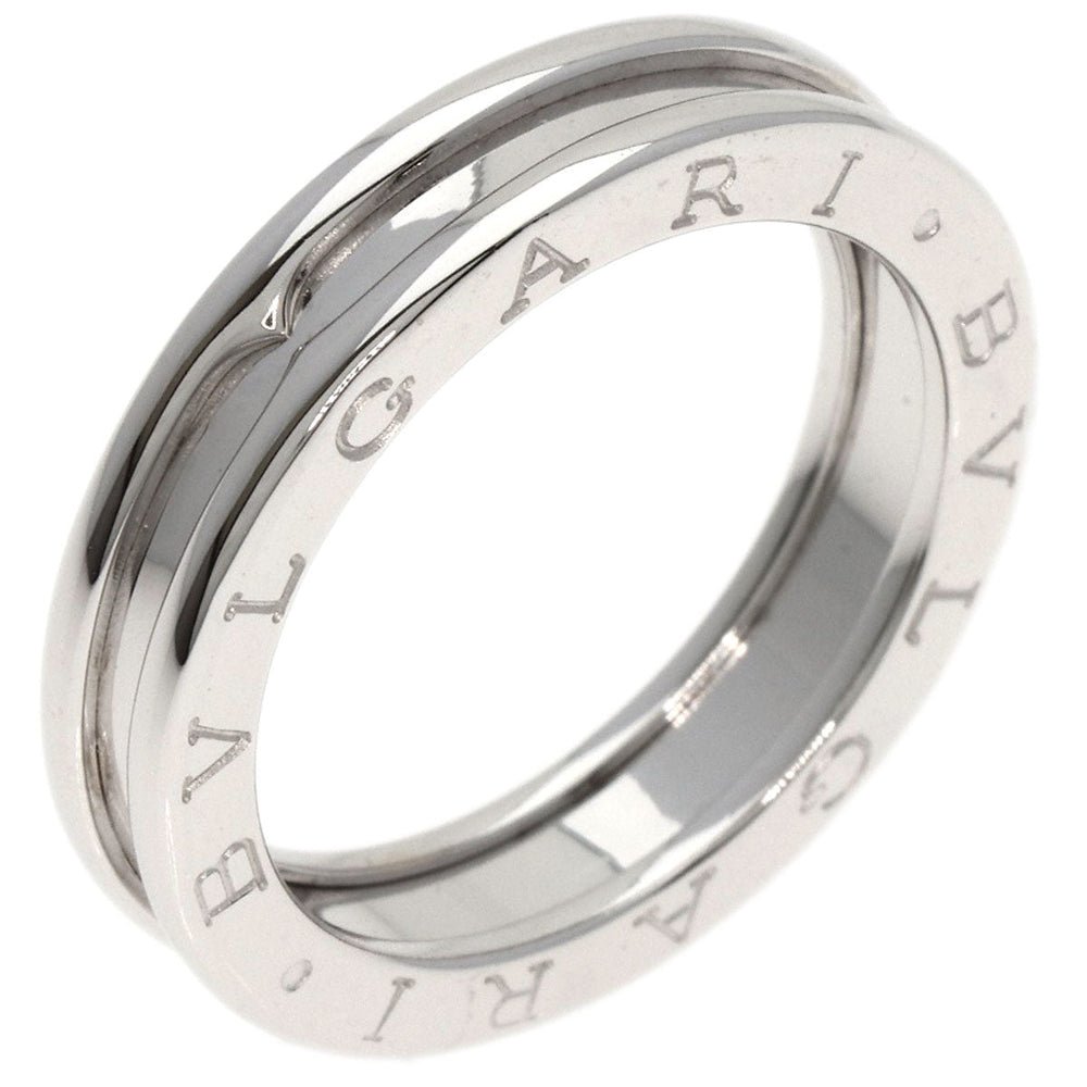 BVLGARI Ring K18WG Silver B-zaro1 B-Zero 1 1 Band #56 Women Used Authentic