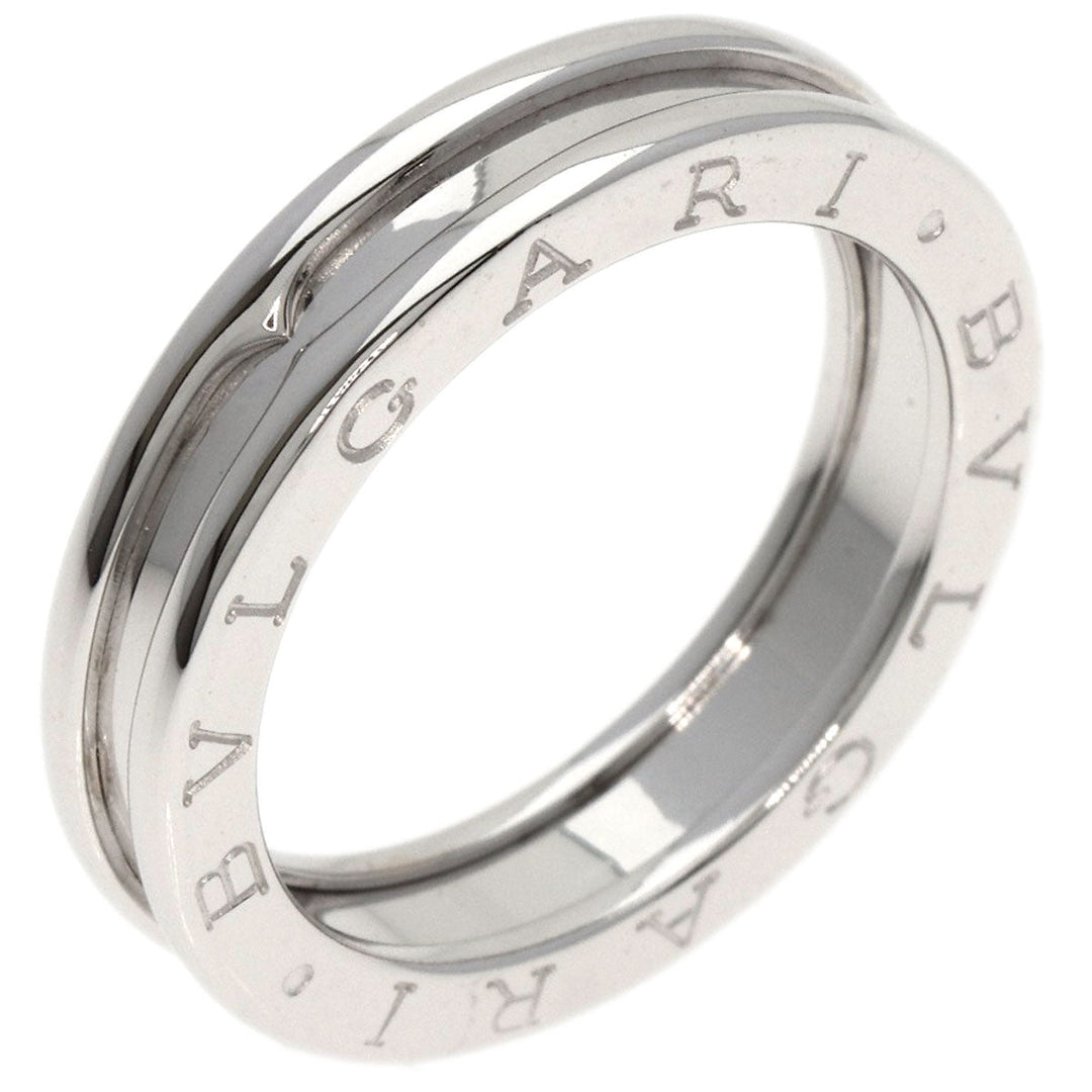 BVLGARI Ring K18WG Silver B-zaro1 B-Zero 1 1 Band #56 Women Used Authentic