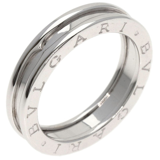BVLGARI Ring K18WG Silver B-zaro1 B-Zero 1 1 Band #56 Women Used Authentic