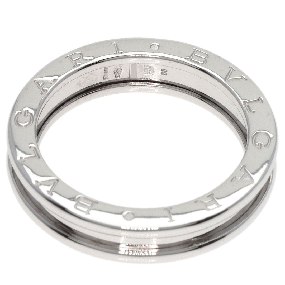 BVLGARI Ring K18WG Silver B-zaro1 B-Zero 1 1 Band #56 Women Used Authentic