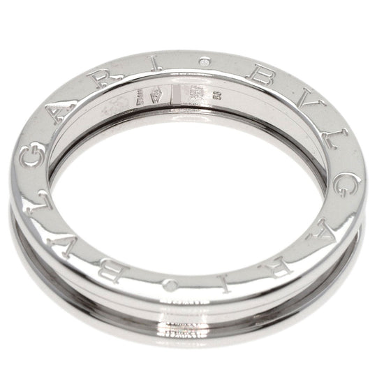 BVLGARI Ring K18WG Silver B-zaro1 B-Zero 1 1 Band #56 Women Used Authentic