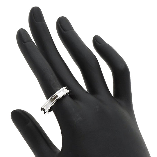 BVLGARI Ring K18WG Silver B-zaro1 B-Zero 1 1 Band #56 Women Used Authentic