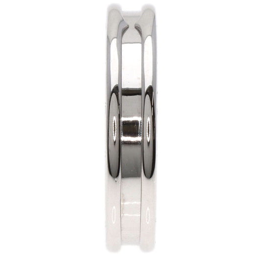 BVLGARI Ring K18WG Silver B-zaro1 B-Zero 1 1 Band #56 Women Used Authentic