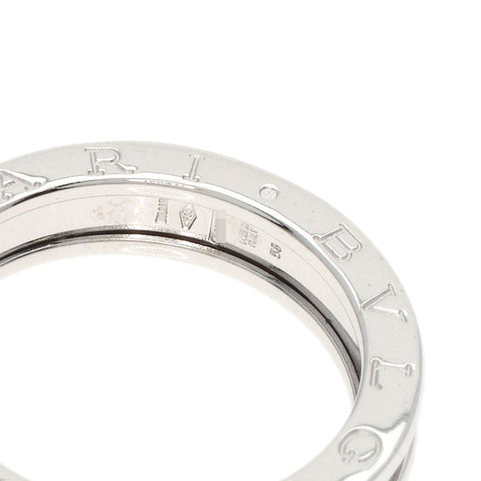 BVLGARI Ring K18WG Silver B-zaro1 B-Zero 1 1 Band #56 Women Used Authentic