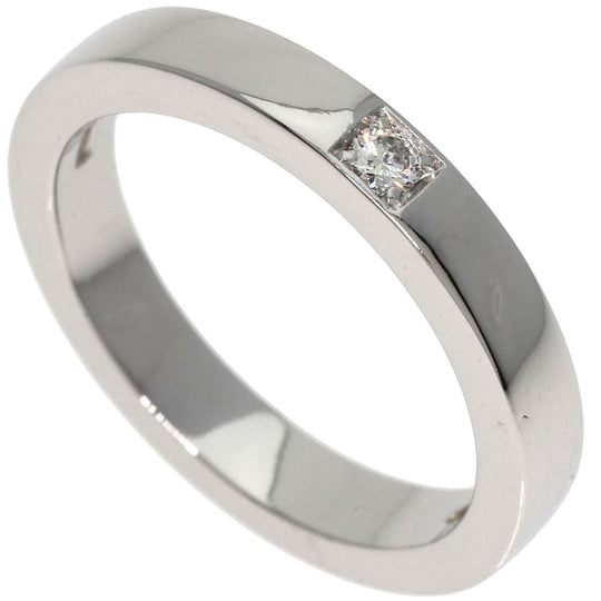 BVLGARI Ring PT950 Silver Marry Me 1P Diamond Women Used Authentic