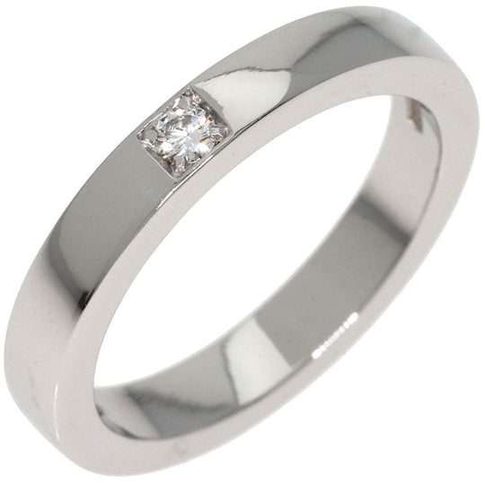 BVLGARI Ring PT950 Silver Marry Me 1P Diamond Women Used Authentic