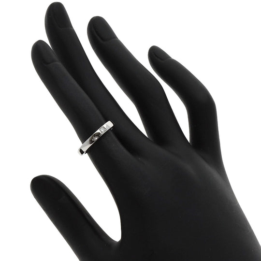 BVLGARI Ring PT950 Silver Marry Me 1P Diamond Women Used Authentic