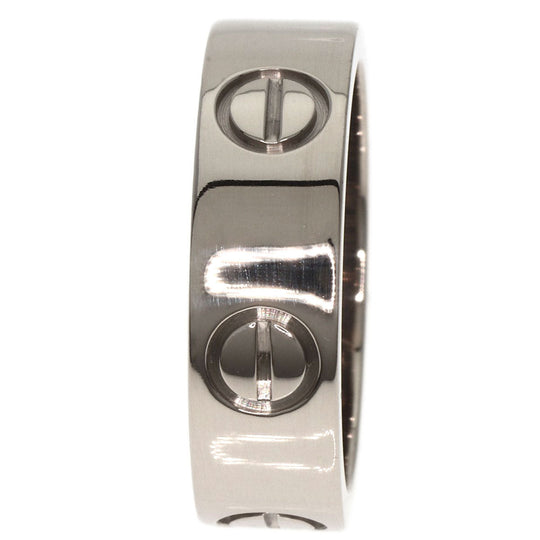 CARTIER Ring K18WG Silver Love Ring #50 Women Used Authentic