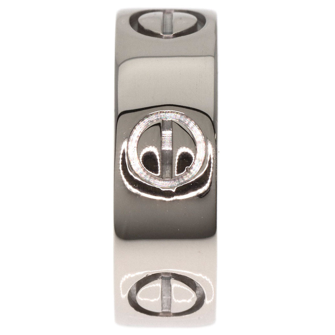 CARTIER Ring K18WG Silver Love Ring #45 Women Used Authentic