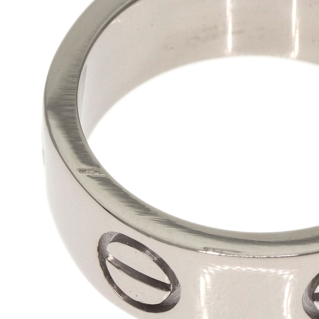 CARTIER Ring K18WG Silver Love Ring #45 Women Used Authentic