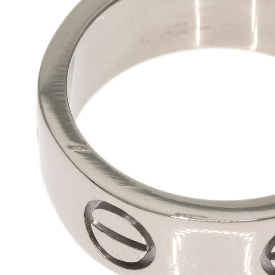 CARTIER Ring K18WG Silver Love Ring #45 Women Used Authentic