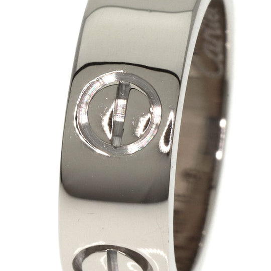 CARTIER Ring K18WG Silver Love Ring #45 Women Used Authentic