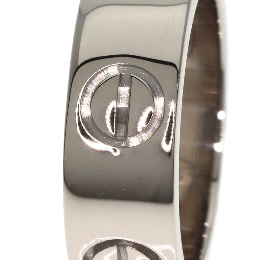 CARTIER Ring K18WG Silver Love Ring #45 Women Used Authentic