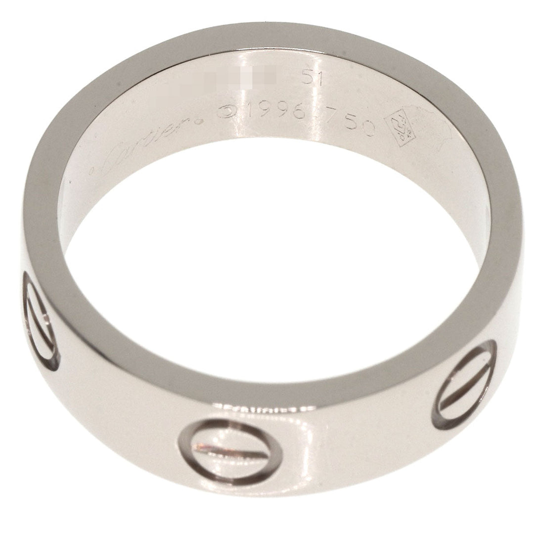 CARTIER Ring K18WG Silver Love Ring #51