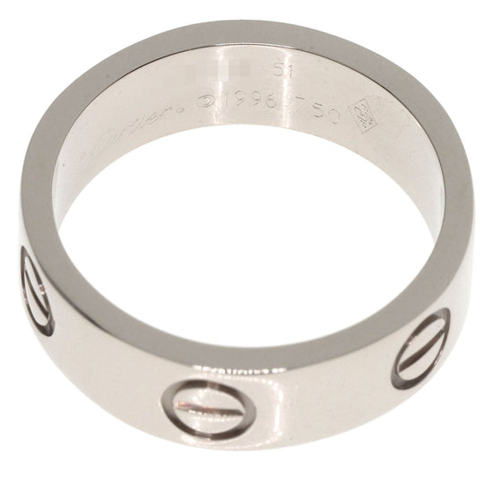 CARTIER Ring K18WG Silver Love Ring #51