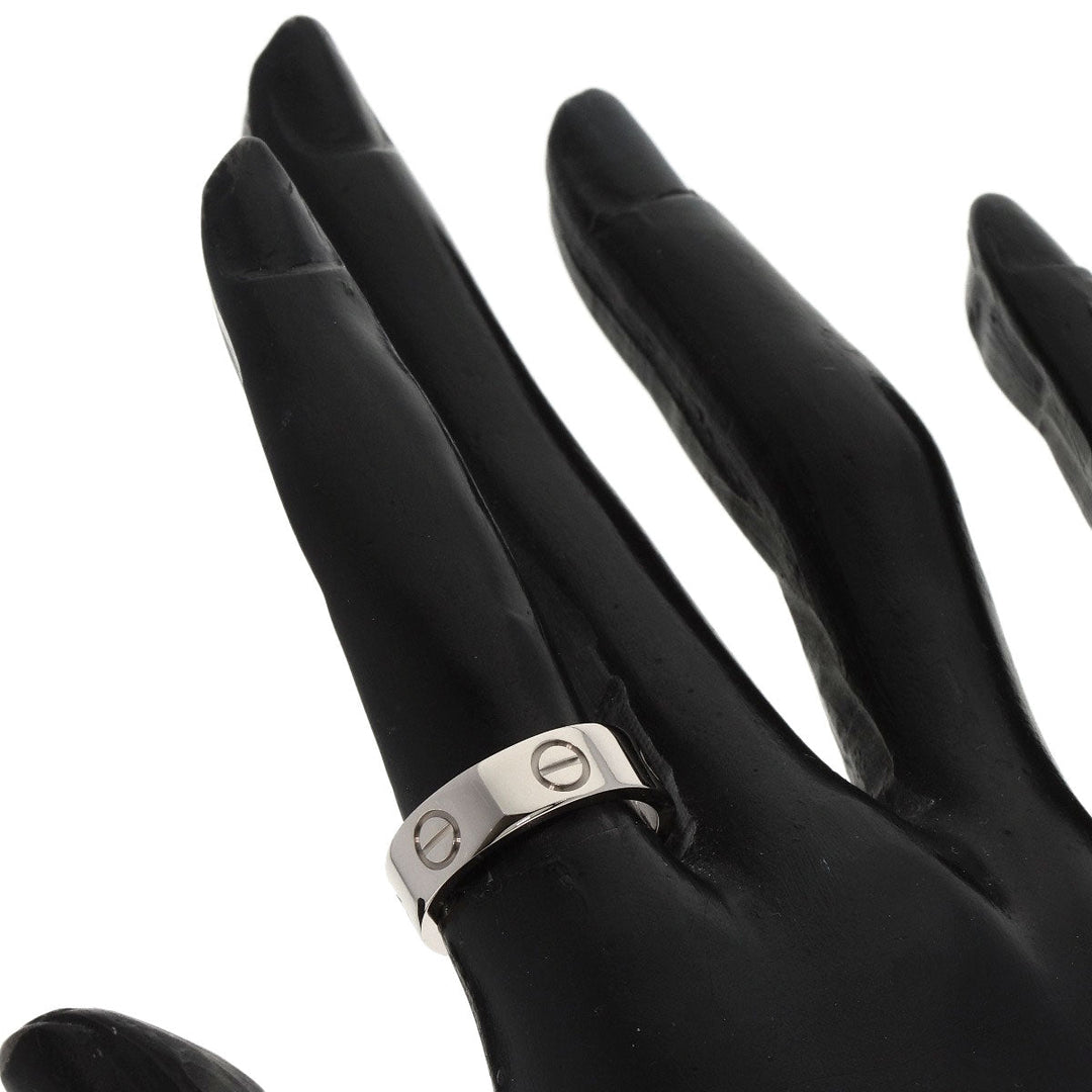 CARTIER Ring K18WG Silver Love Ring #51