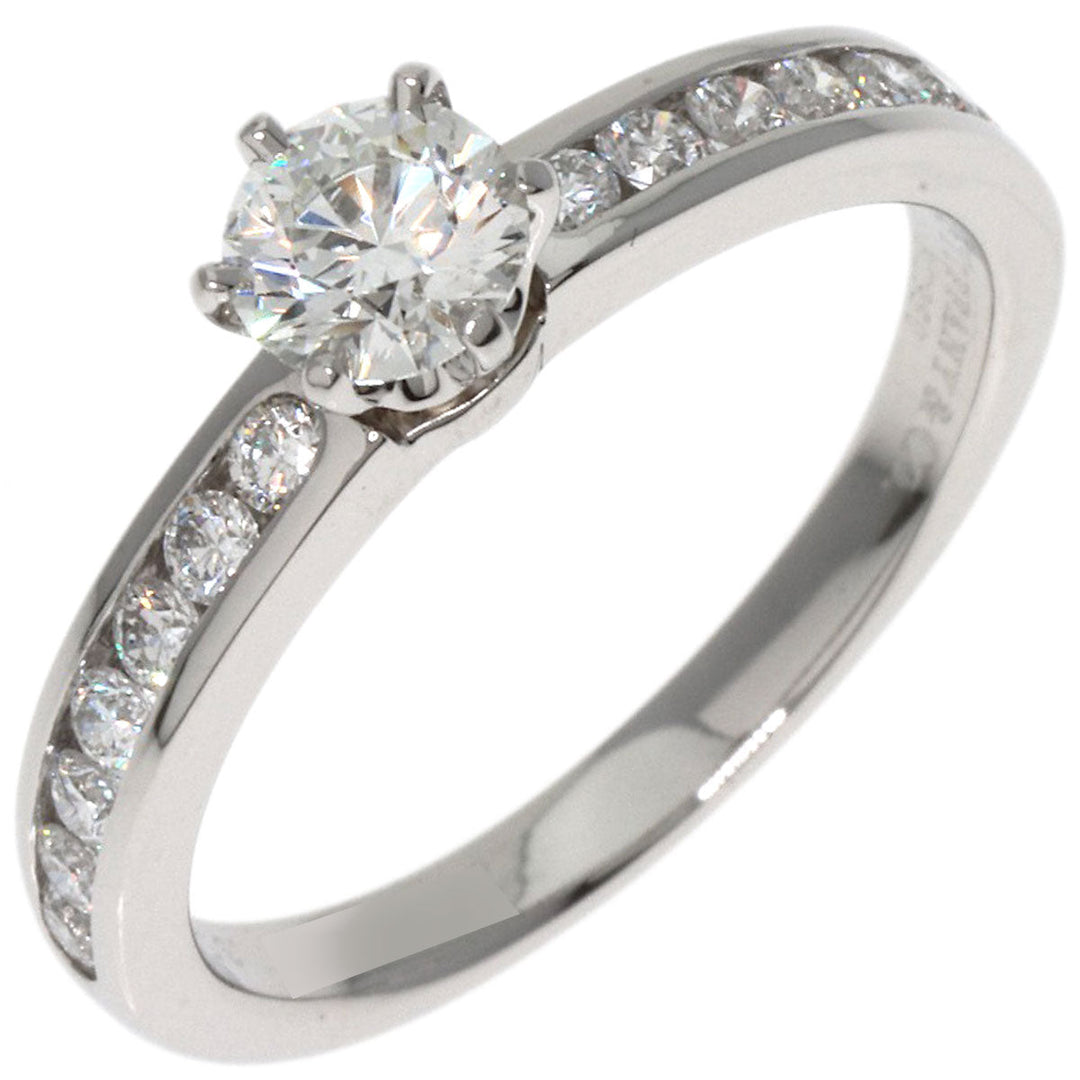 TIFFANY&Co. Ring PT950 Silver Channel Setting Diamonds Women Used Authentic