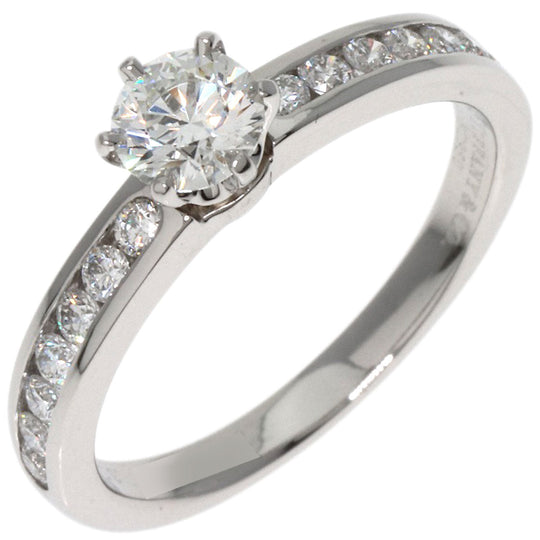 TIFFANY&Co. Ring PT950 Silver Channel Setting Diamonds Women Used Authentic