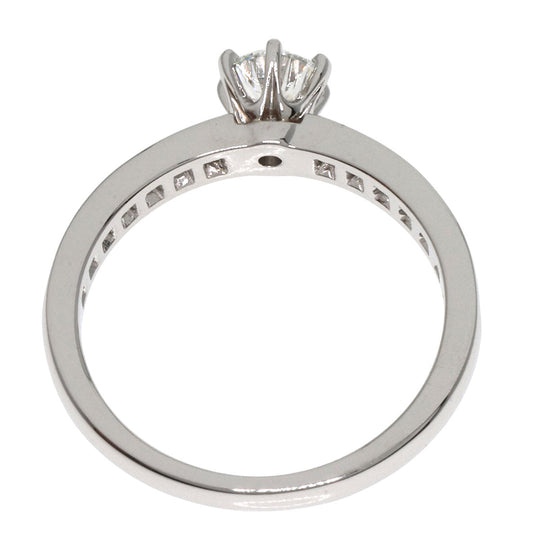TIFFANY&Co. Ring PT950 Silver Channel Setting Diamonds Women Used Authentic