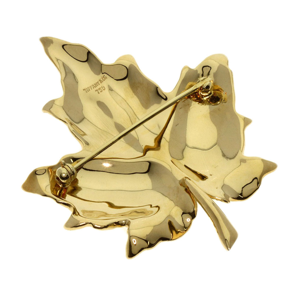 TIFFANY&Co. Brooch 18K Yellow Gold gold Maple leaf