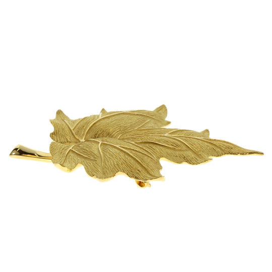 TIFFANY&Co. Brooch 18K Yellow Gold gold Maple leaf