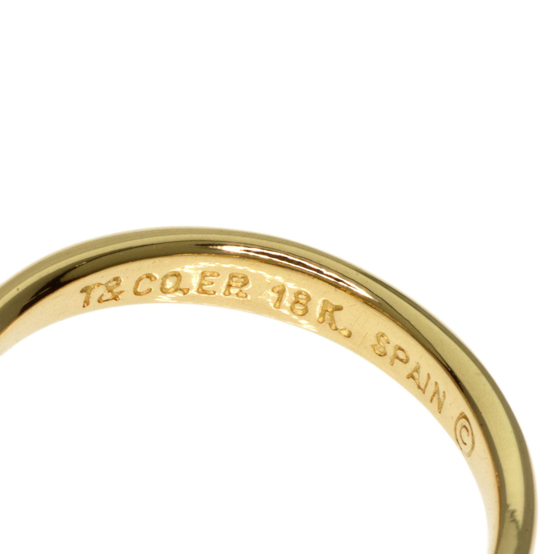TIFFANY&Co. Ring 18K Yellow Gold gold Open Heart 3P Diamond Women Used Authentic