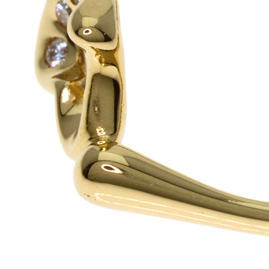 TIFFANY&Co. Ring 18K Yellow Gold gold Open Heart 3P Diamond Women Used Authentic