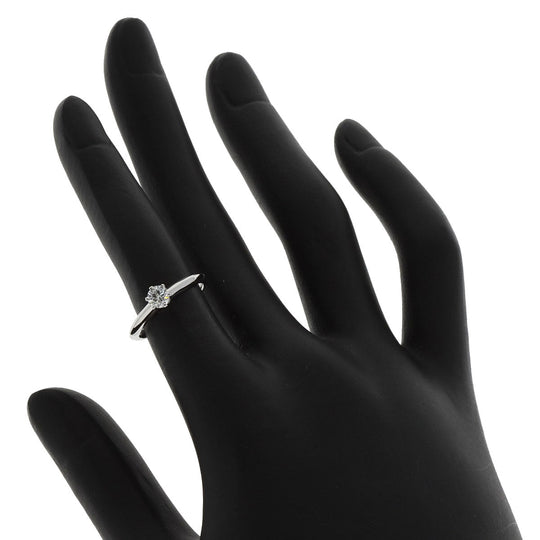 TIFFANY&Co. Ring PT950 Silver Solitaire Diamond