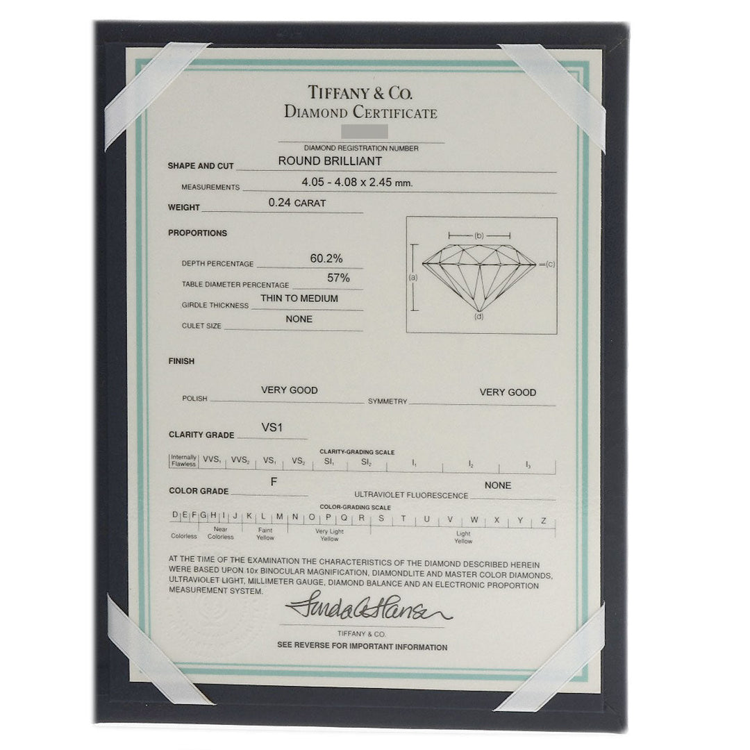 TIFFANY&Co. Ring PT950 Silver Solitaire Diamond