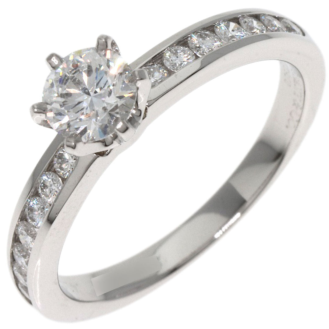 TIFFANY&Co. Ring PT950 Silver Channel Setting Diamond