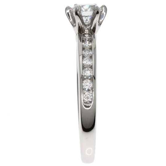 TIFFANY&Co. Ring PT950 Silver Channel Setting Diamond