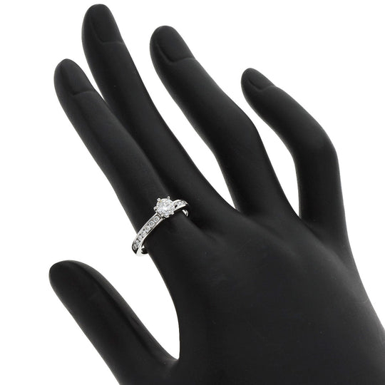 TIFFANY&Co. Ring PT950 Silver Channel Setting Diamond