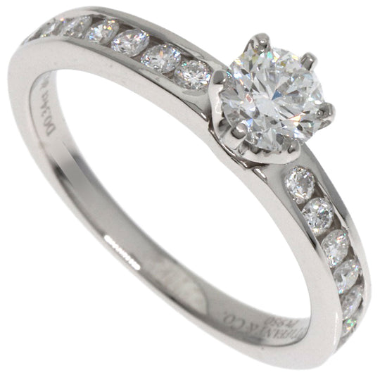TIFFANY&Co. Ring PT950 Silver Channel Setting Diamonds