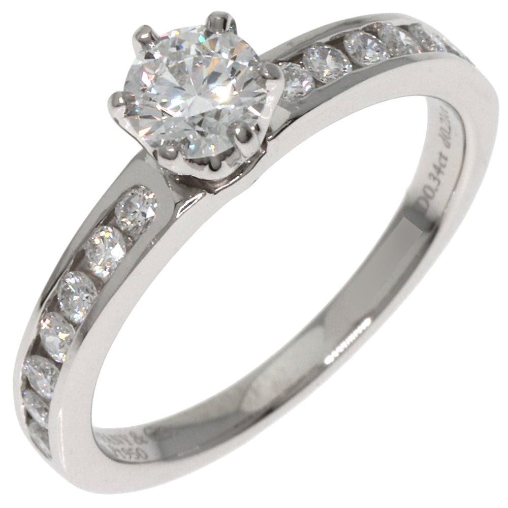 TIFFANY&Co. Ring PT950 Silver Channel Setting Diamonds
