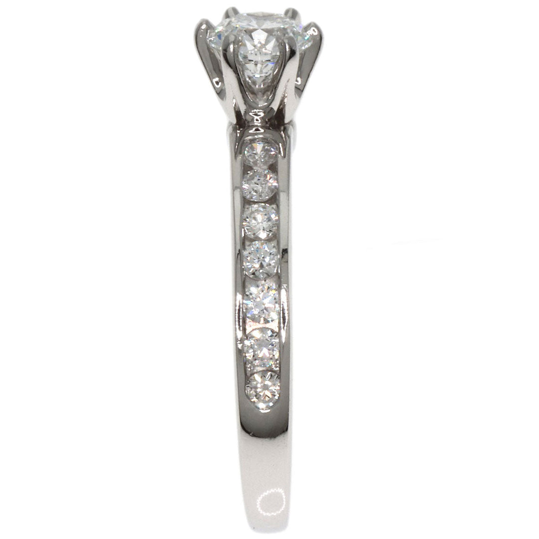 TIFFANY&Co. Ring PT950 Silver Channel Setting Diamonds