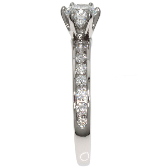 TIFFANY&Co. Ring PT950 Silver Channel Setting Diamonds