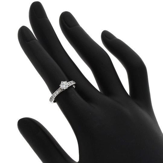 TIFFANY&Co. Ring PT950 Silver Channel Setting Diamonds
