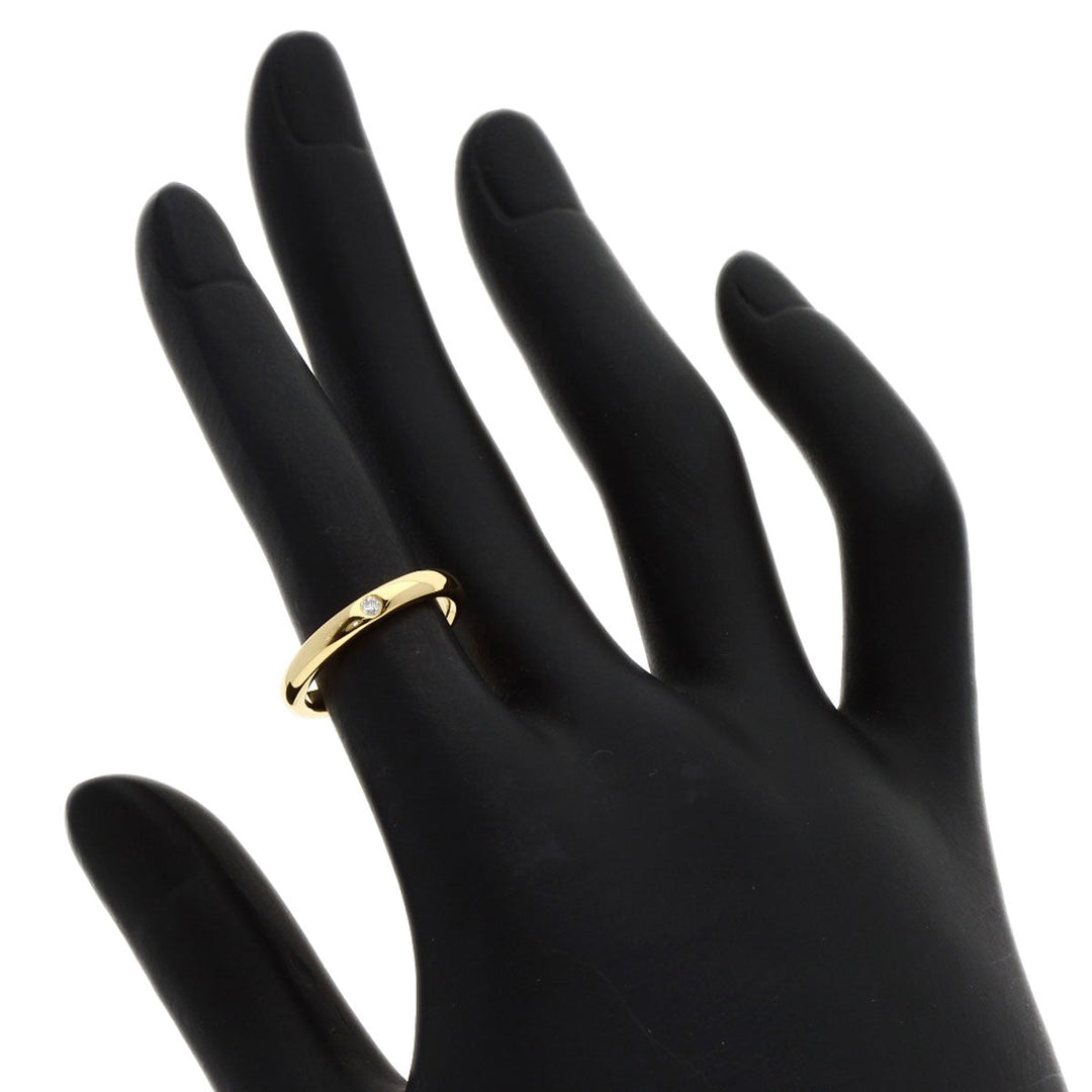 TIFFANY&Co. Ring 18K Yellow Gold gold Classic Band 1P Diamond Women Used Authentic