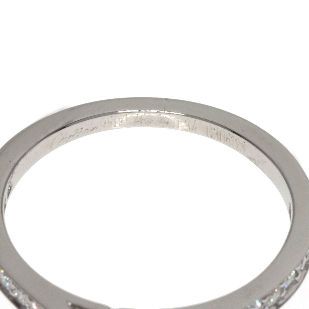 CARTIER Ring PT950 Silver Solitaire Diamond #46