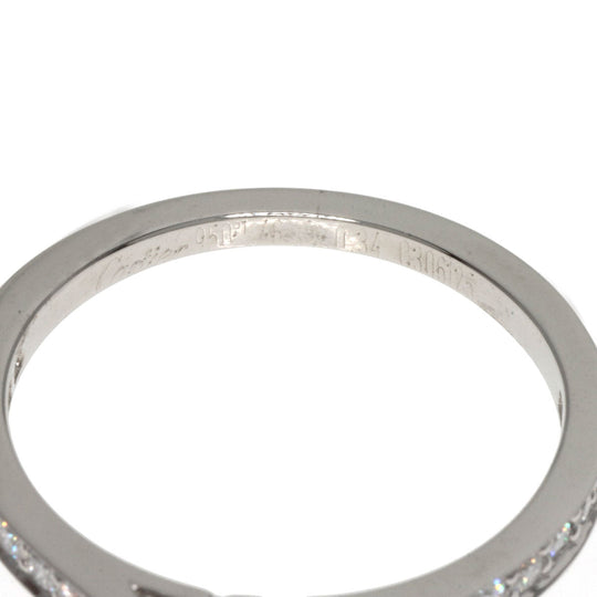 CARTIER Ring PT950 Silver Solitaire Diamond #46