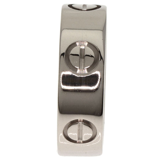 CARTIER Ring K18WG Silver Love Ring #49 Women Used Authentic