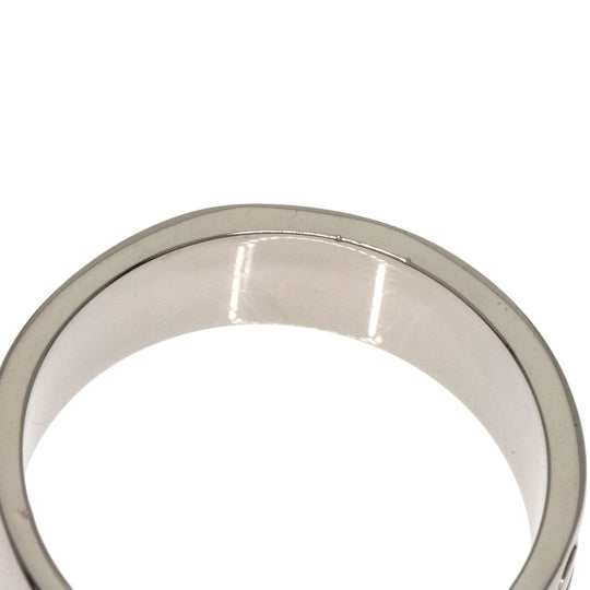 CARTIER Ring K18WG Silver Love Ring #49 Women Used Authentic